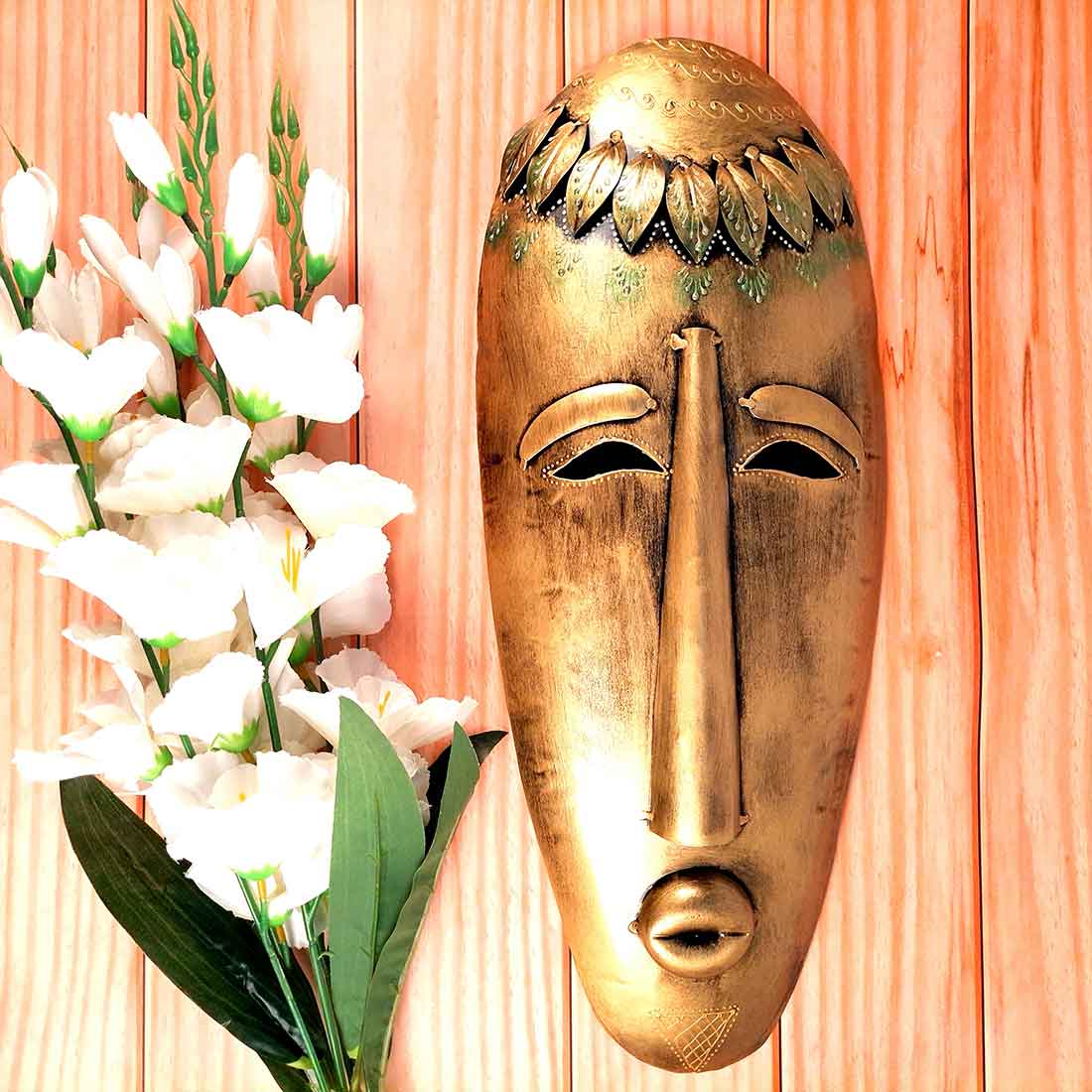 African Style Wall Decor Mask - Wall Hanging For Living room & Entrance Decor - 19 Inch - ApkaMart