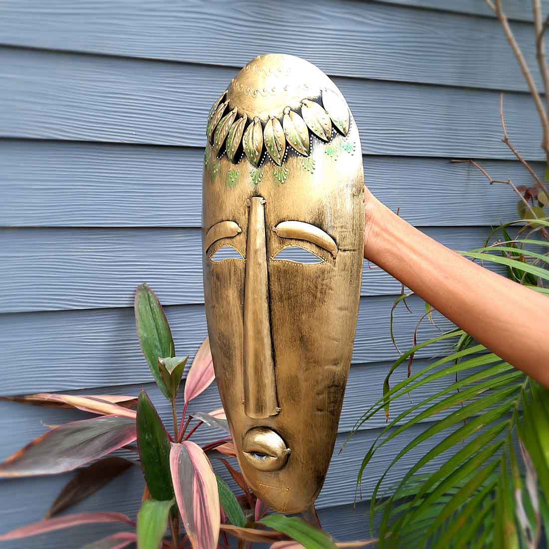 African Style Wall Decor Mask - Wall Hanging For Living room & Entrance Decor - 19 Inch - ApkaMart