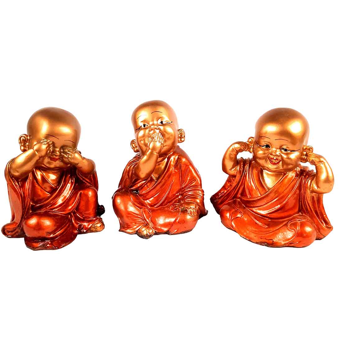 Baby Monk Showpiece - for Home  & Garden Decor - Set of 3 - ApkaMart