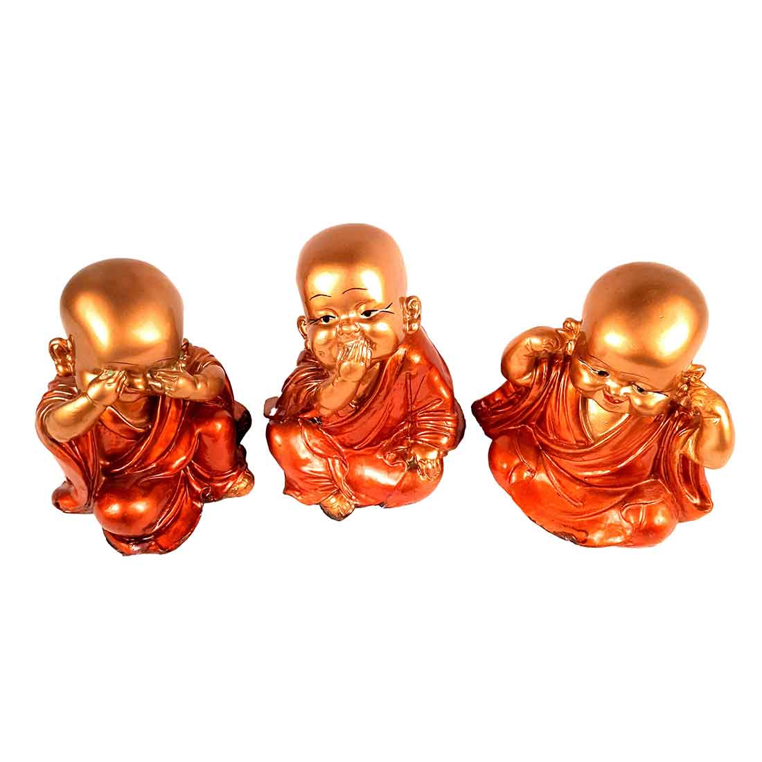 Baby Monk Showpiece - for Home & Garden Decor - Set of 3 - ApkaMart