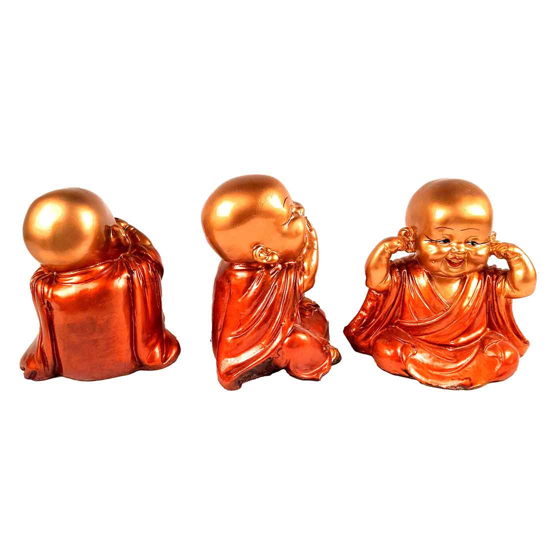 Baby Monk Showpiece - for Home & Garden Decor - Set of 3 - ApkaMart