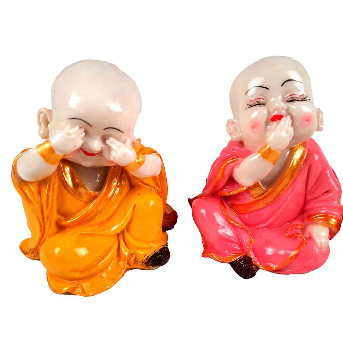 Baby Monk Showpiece - for Home  & Garden Decor - Set of 3 - ApkaMart