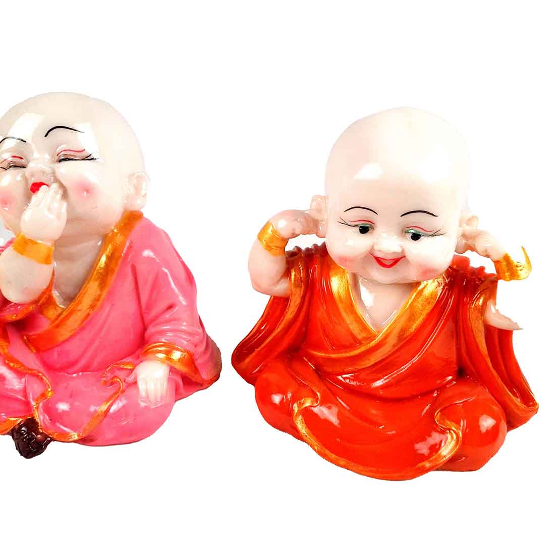 Baby Monk Showpiece - for Home  & Garden Decor - Set of 3 - ApkaMart