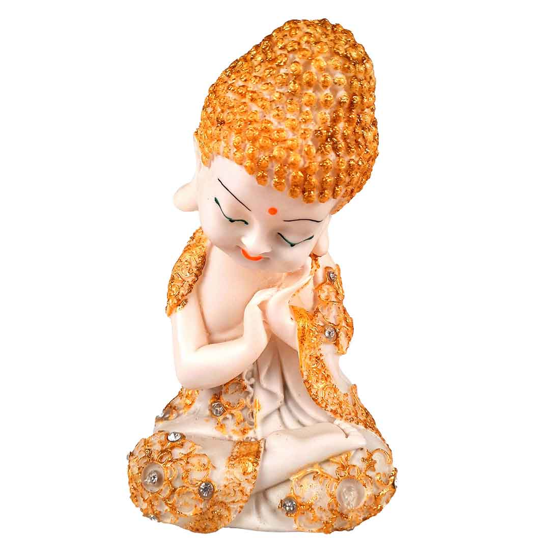 Baby Monk Showpiece - for Home & Garden Decor - 7 Inch - Set of 2 - ApkaMart