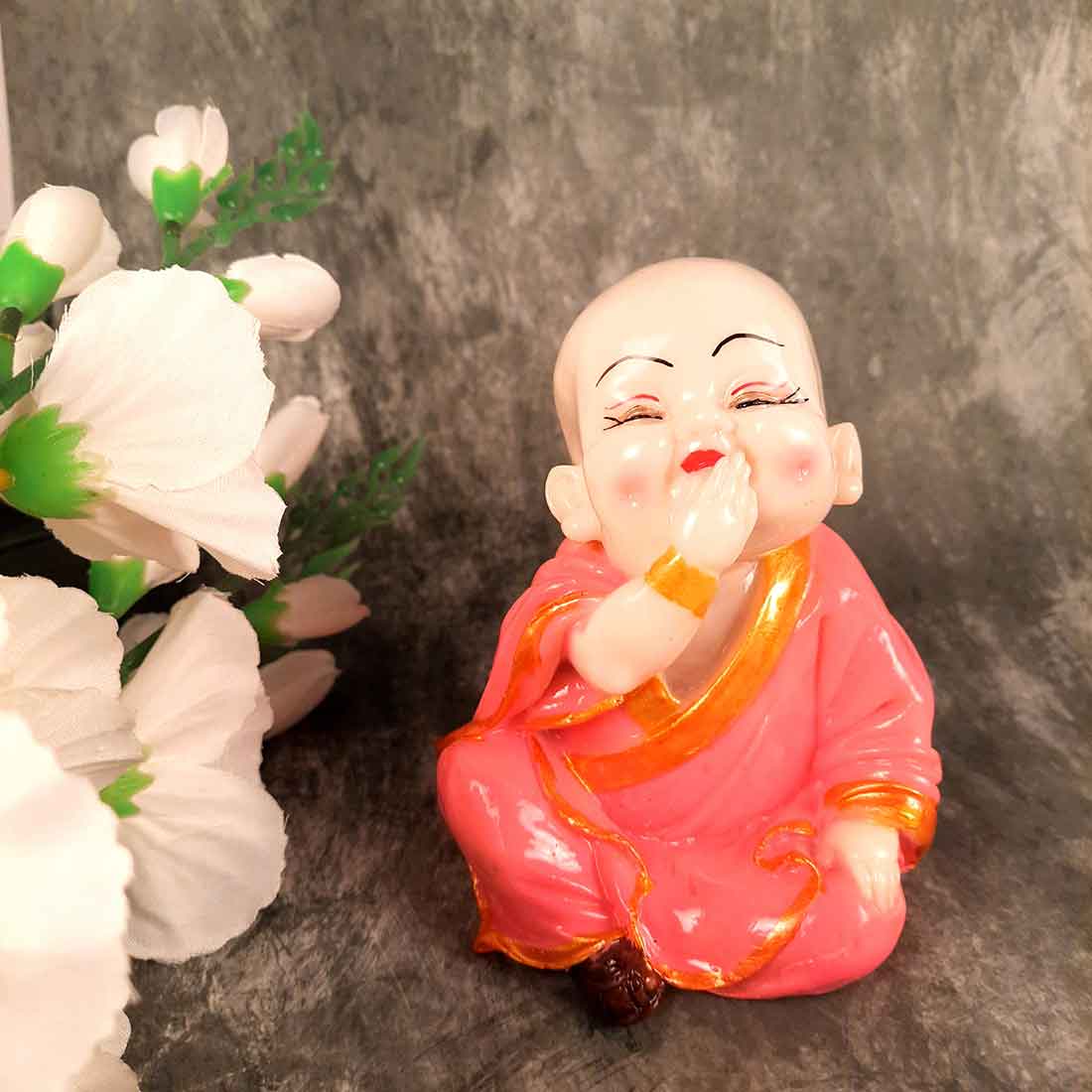 Baby Monk Showpiece - for Home  & Garden Decor - Set of 3 - ApkaMart