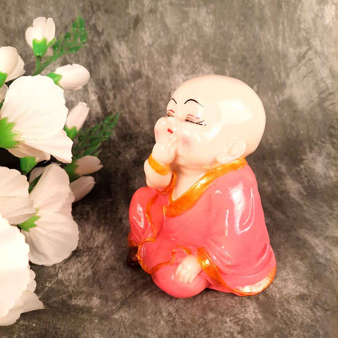 Baby Monk Showpiece - for Home  & Garden Decor - Set of 3 - ApkaMart