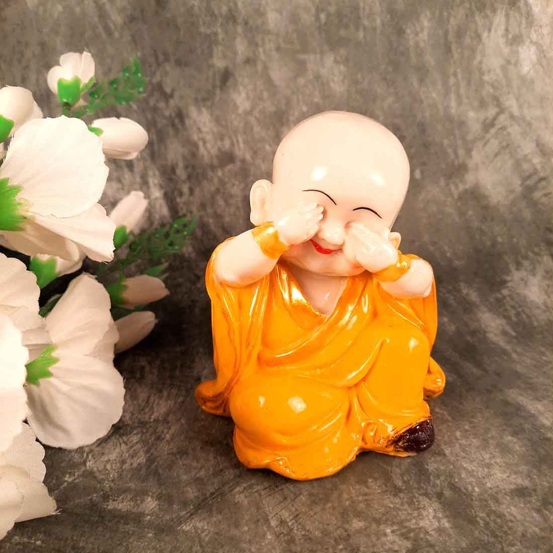 Baby Monk Showpiece - for Home  & Garden Decor - Set of 3 - ApkaMart