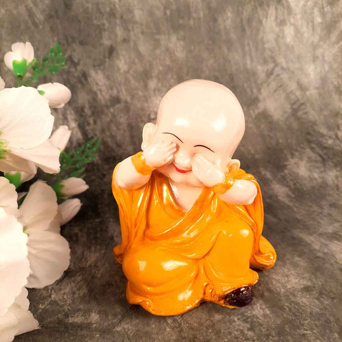 Baby Monk Showpiece - for Home  & Garden Decor - Set of 3 - ApkaMart