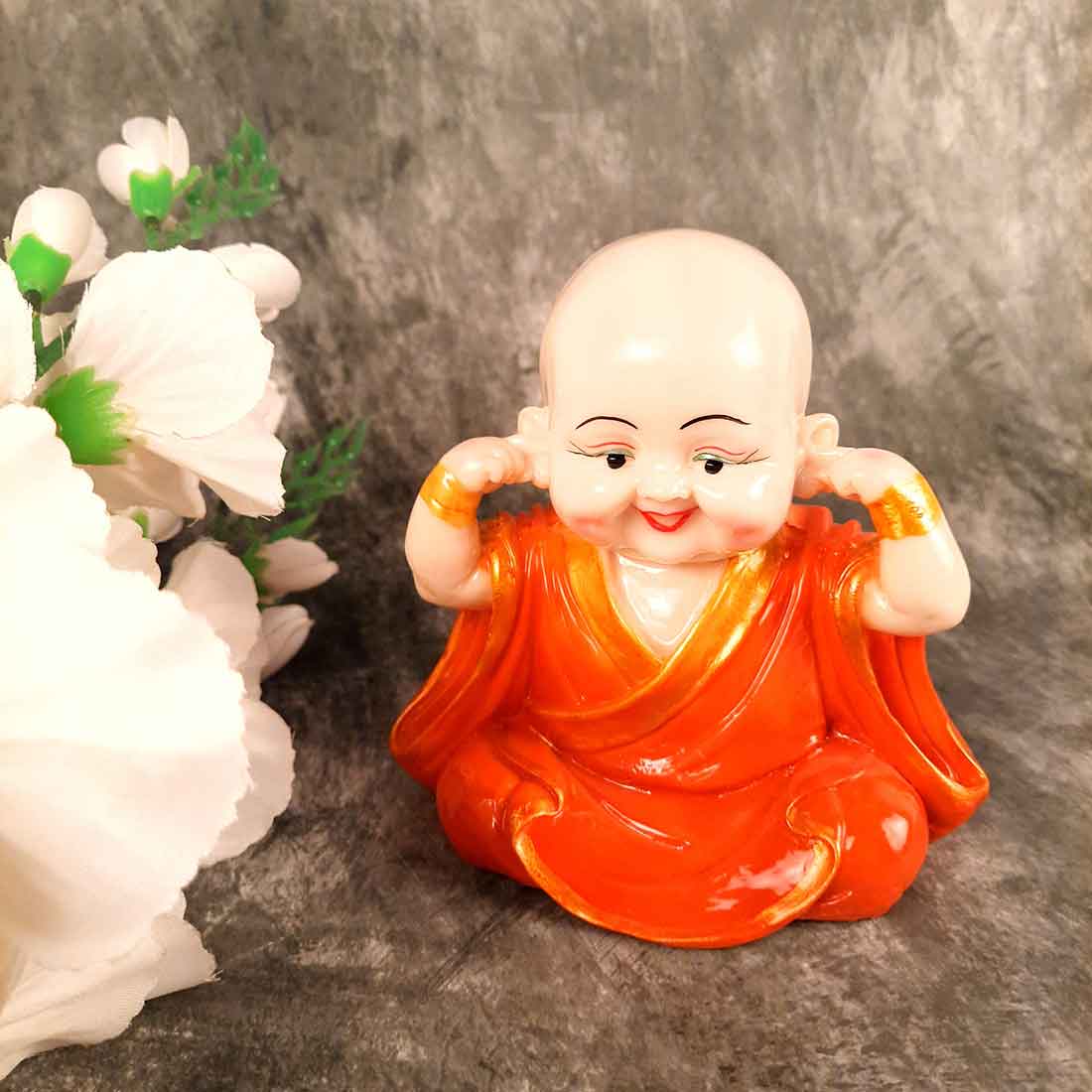 Baby Monk Showpiece - for Home  & Garden Decor - Set of 3 - ApkaMart