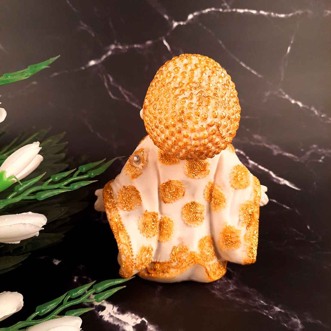 Baby Monk Showpiece - for Home & Garden Decor - 7 Inch - Set of 2 - ApkaMart