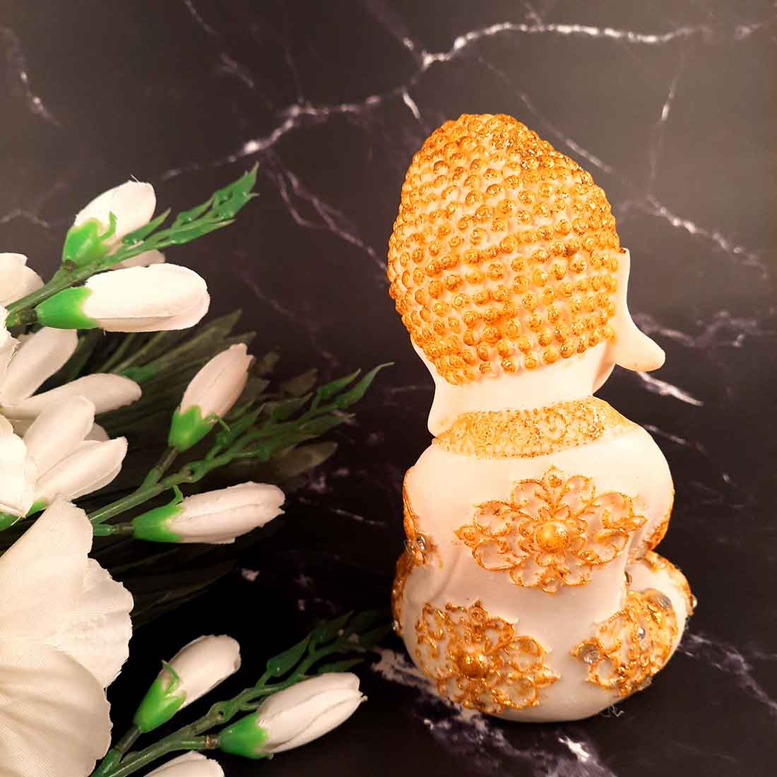 Baby Monk Showpiece - for Home & Garden Decor - 7 Inch - Set of 2 - ApkaMart