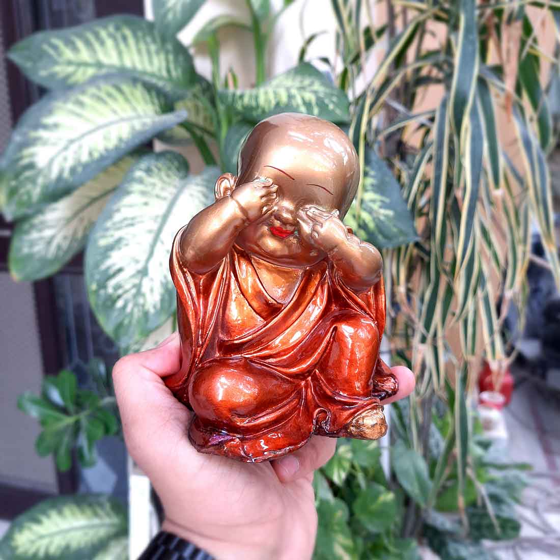 Baby Monk Showpiece - for Home & Garden Decor - Set of 3 - ApkaMart