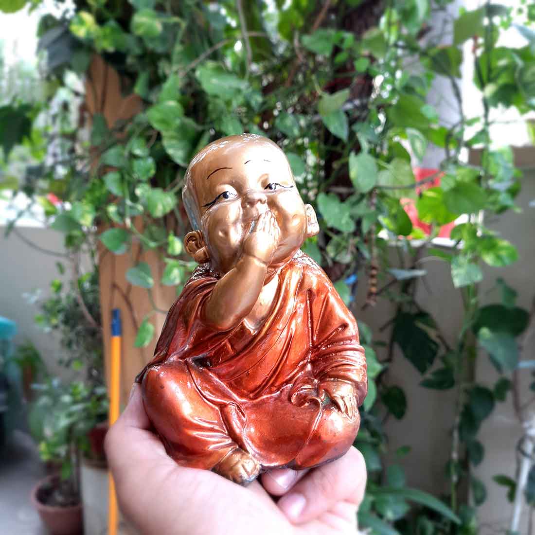 Baby Monk Showpiece - for Home & Garden Decor - Set of 3 - ApkaMart