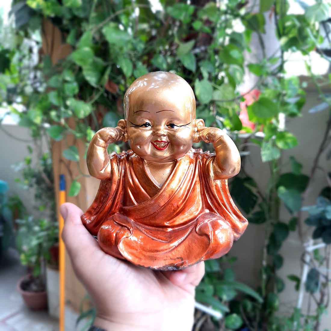 Baby Monk Showpiece - for Home & Garden Decor - Set of 3 - ApkaMart
