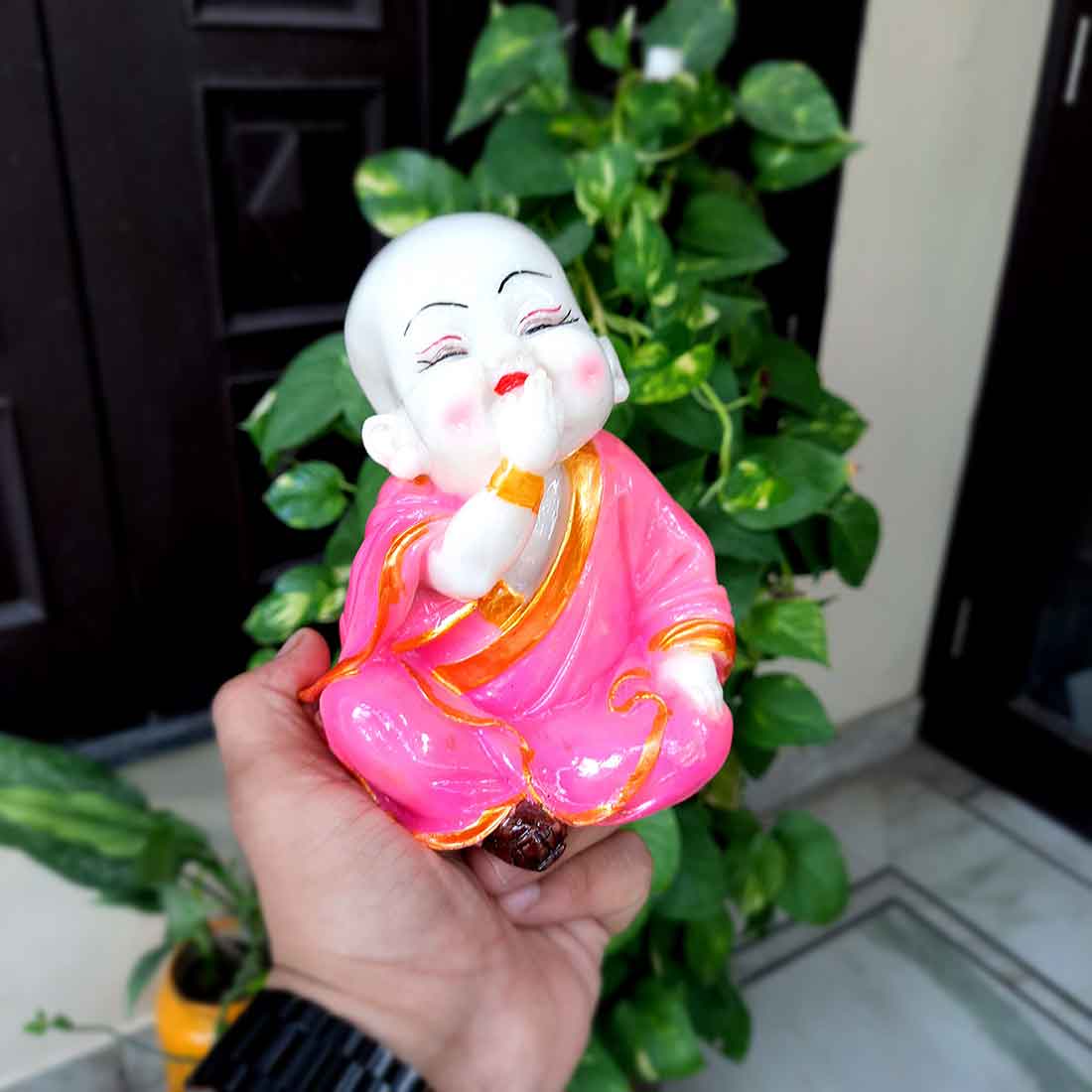 Baby Monk Showpiece - for Home  & Garden Decor - Set of 3 - ApkaMart