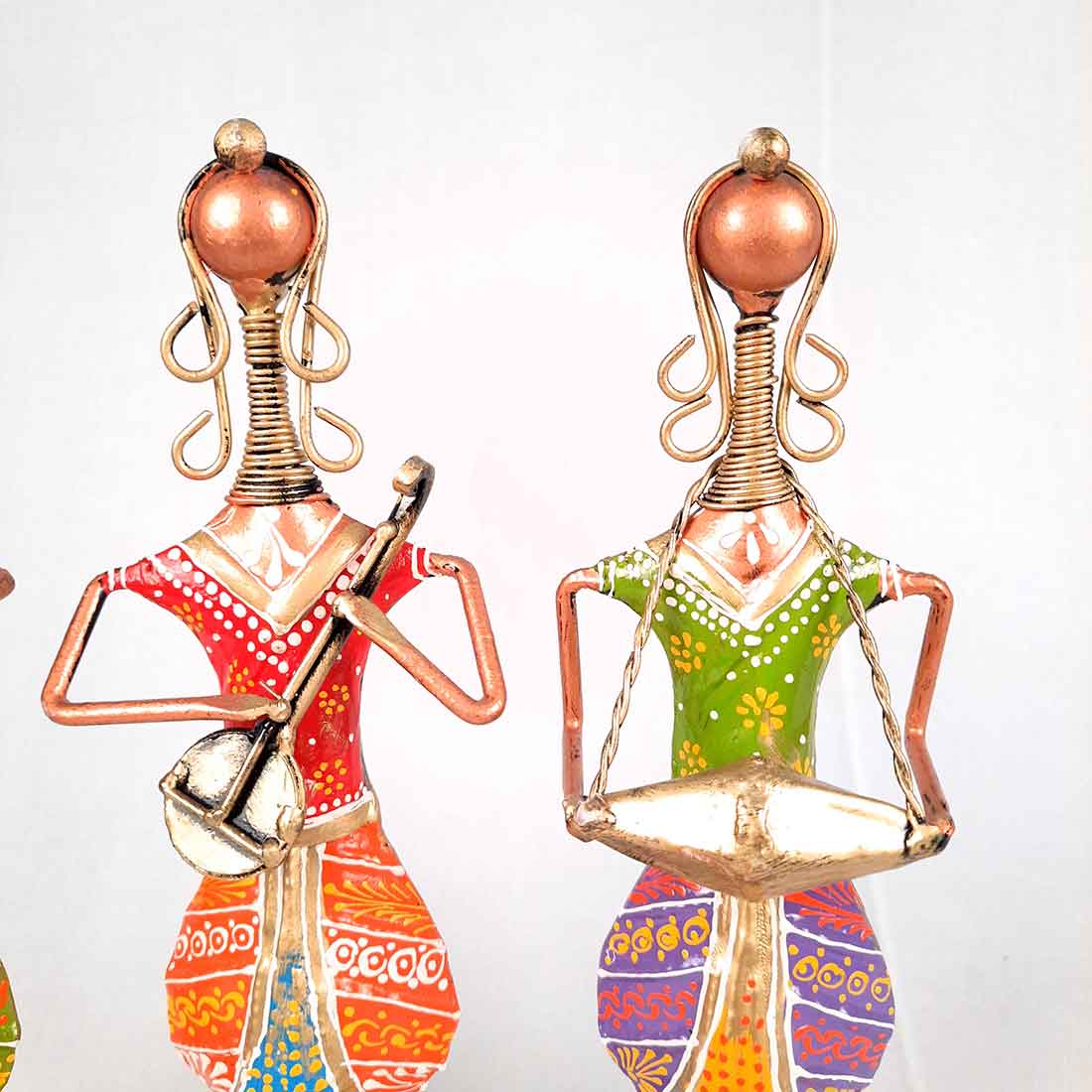 Musician Showpiece - Metal Figurines - For Table Decor & Living Room - 11 Inch - Set of 3 - ApkaMart