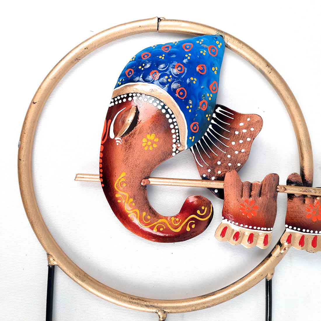 Key Holder | Decorative Wall Hanger - Ganesha Design - For Home & Wall Decor - 9 Inch - ApkaMart