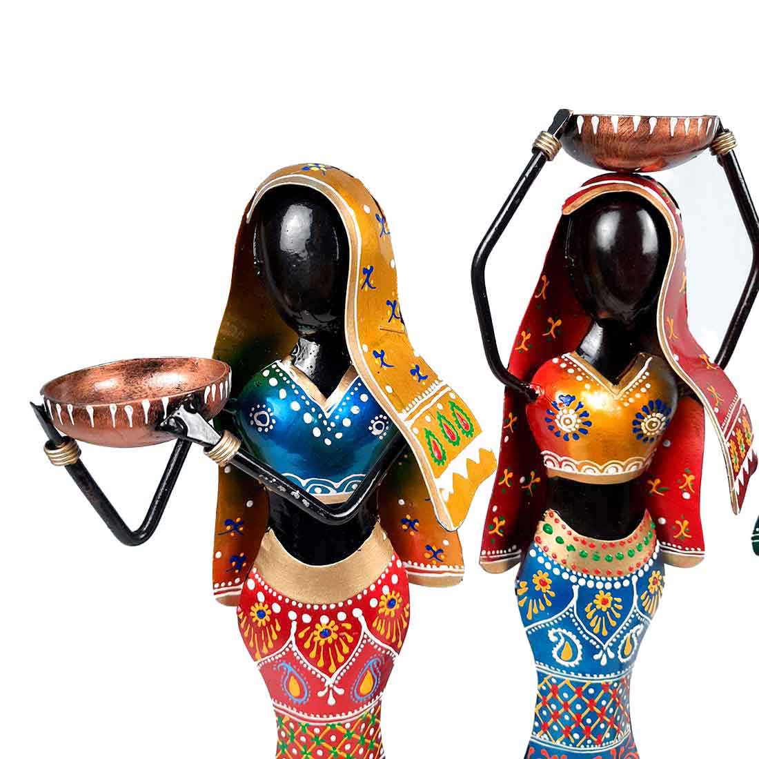 Lady Worker Set - Female Figurines - For Side Table Decoration - 14 Inch - Set of 3 - ApkaMart