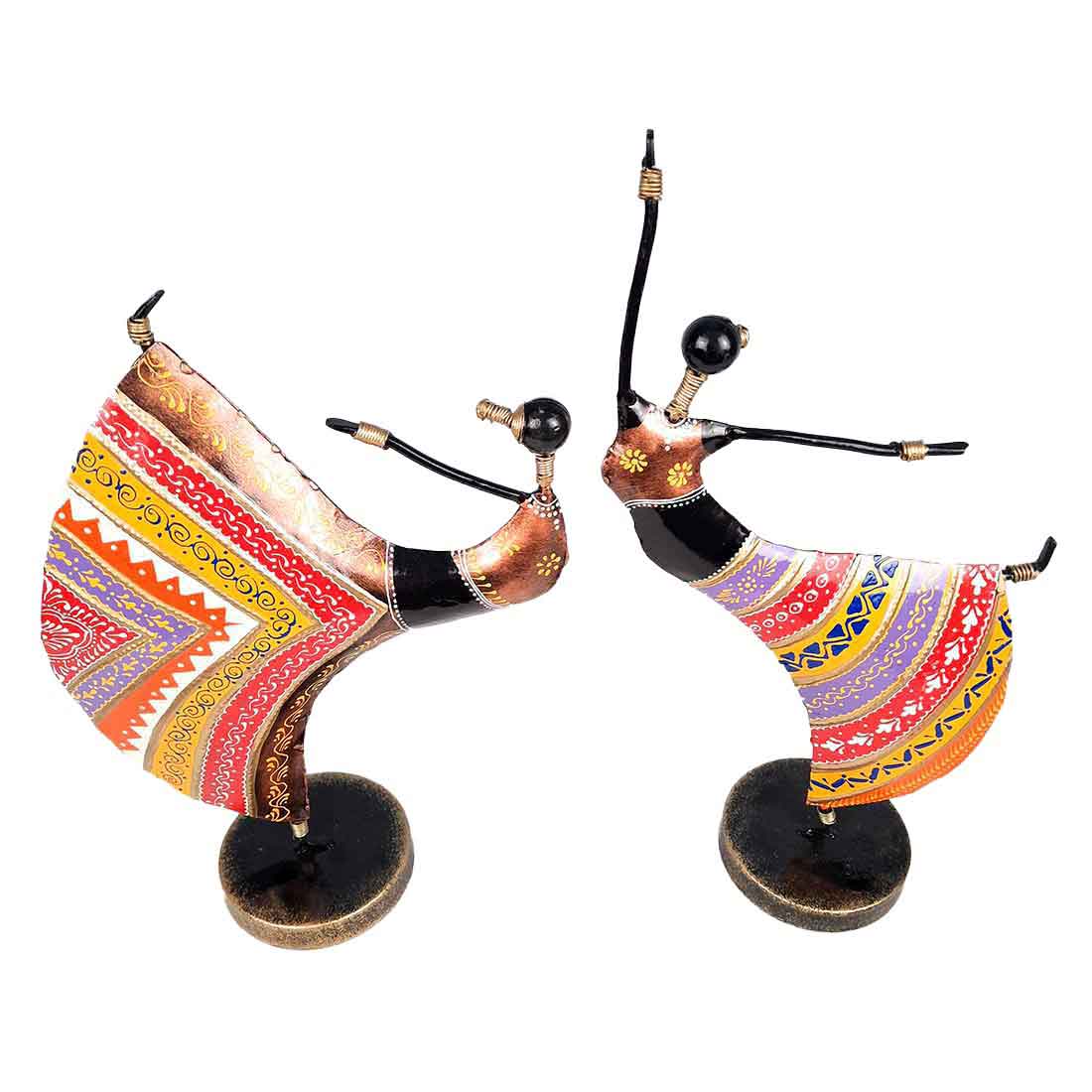 Dancing Lady - Female Figurines - for Side Table Decoration - 16 Inch - Set of 2 - Apkamart #Style_Design 2