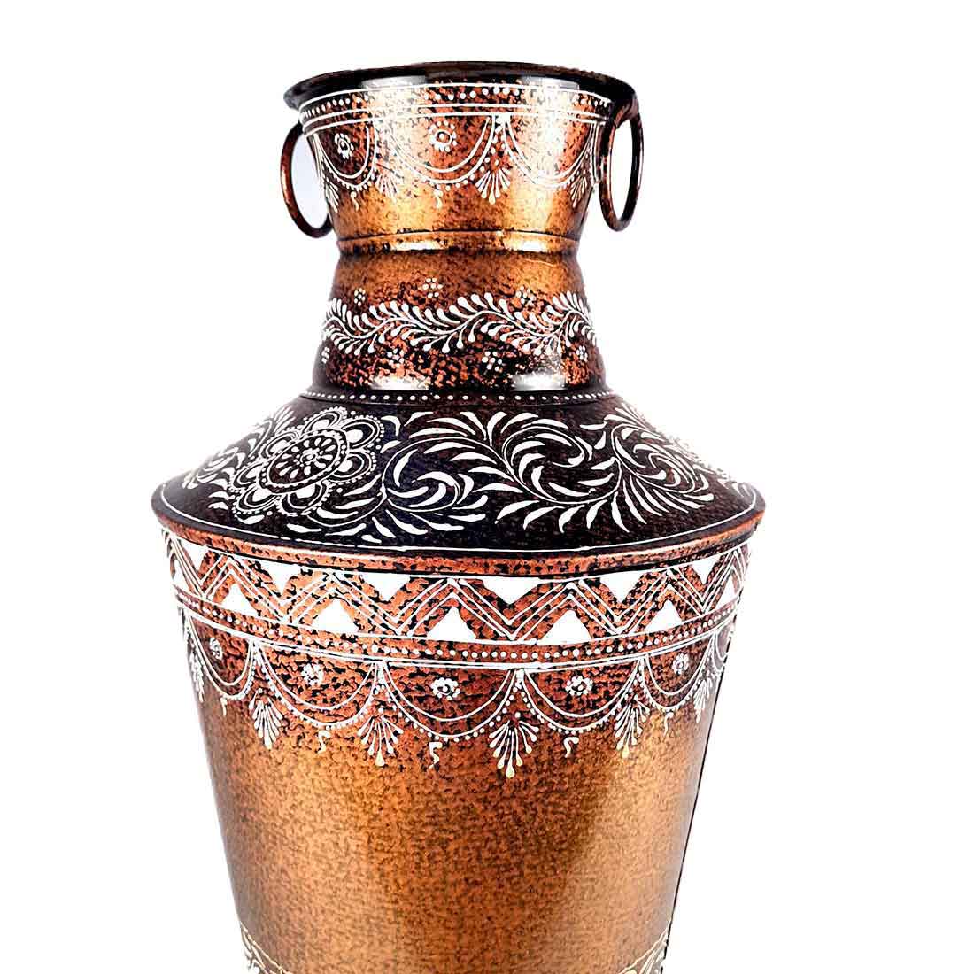 Corner Big Flower Vase | Big Flower Pot - for Living Room - 24 Inch - ApkaMart