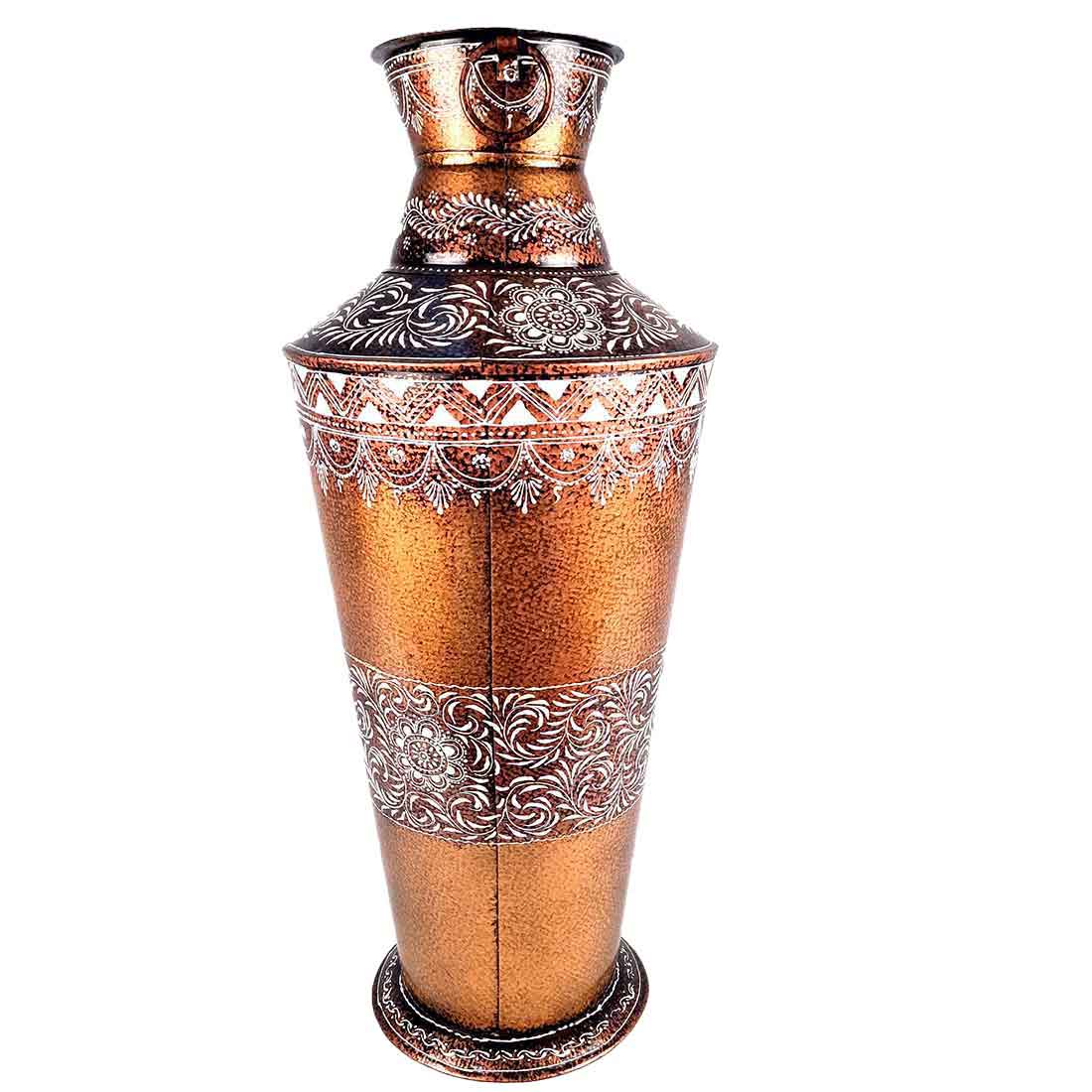 Corner Big Flower Vase | Big Flower Pot - for Living Room - 24 Inch - ApkaMart