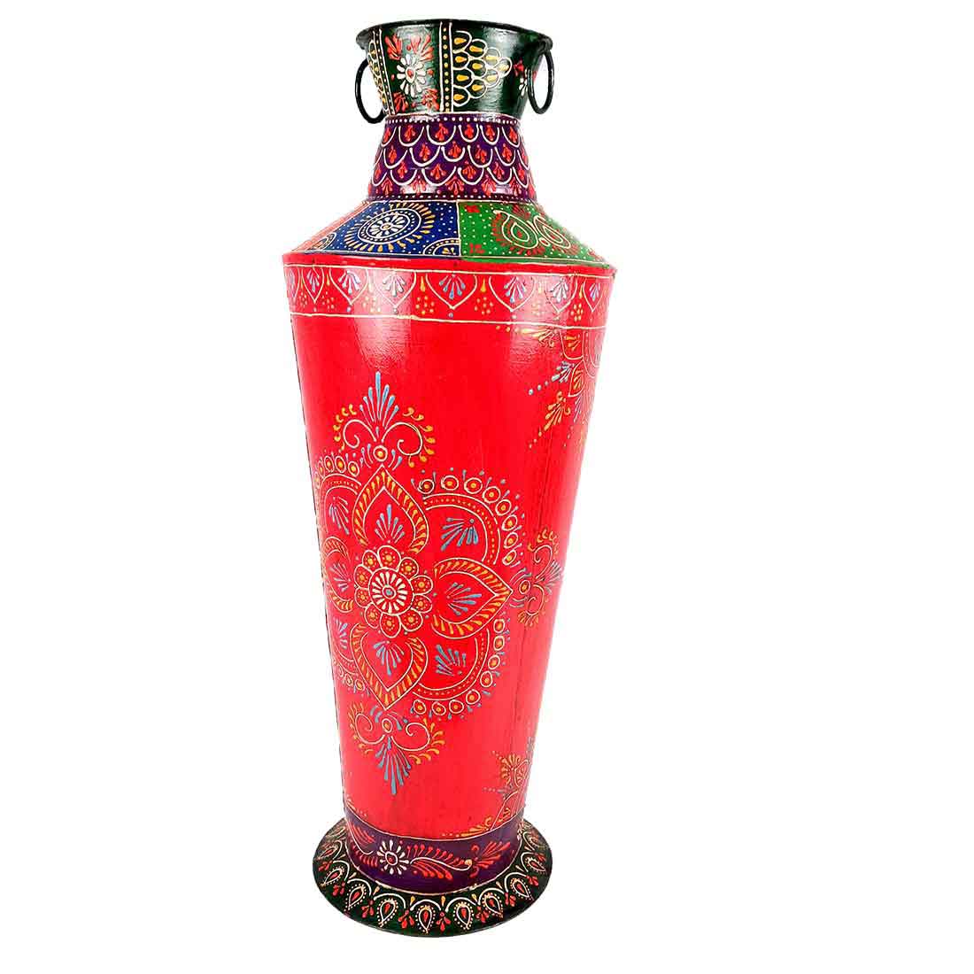 Standing Flower Pot | Big Corner Vase - For Living Room & Entrance Decor - 27 Inch - ApkaMart