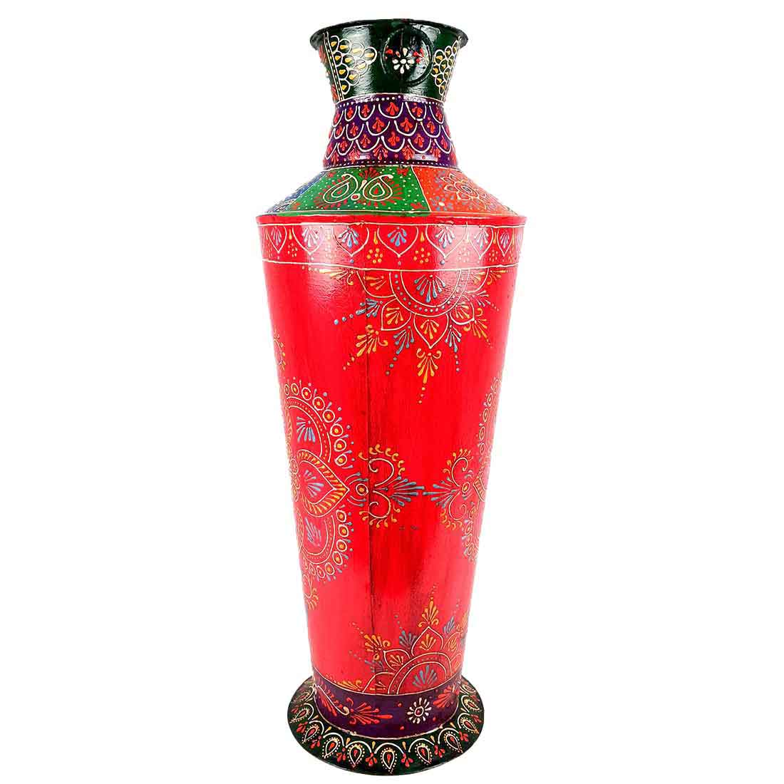 Standing Flower Pot | Big Corner Vase - For Living Room & Entrance Decor - 27 Inch - ApkaMart