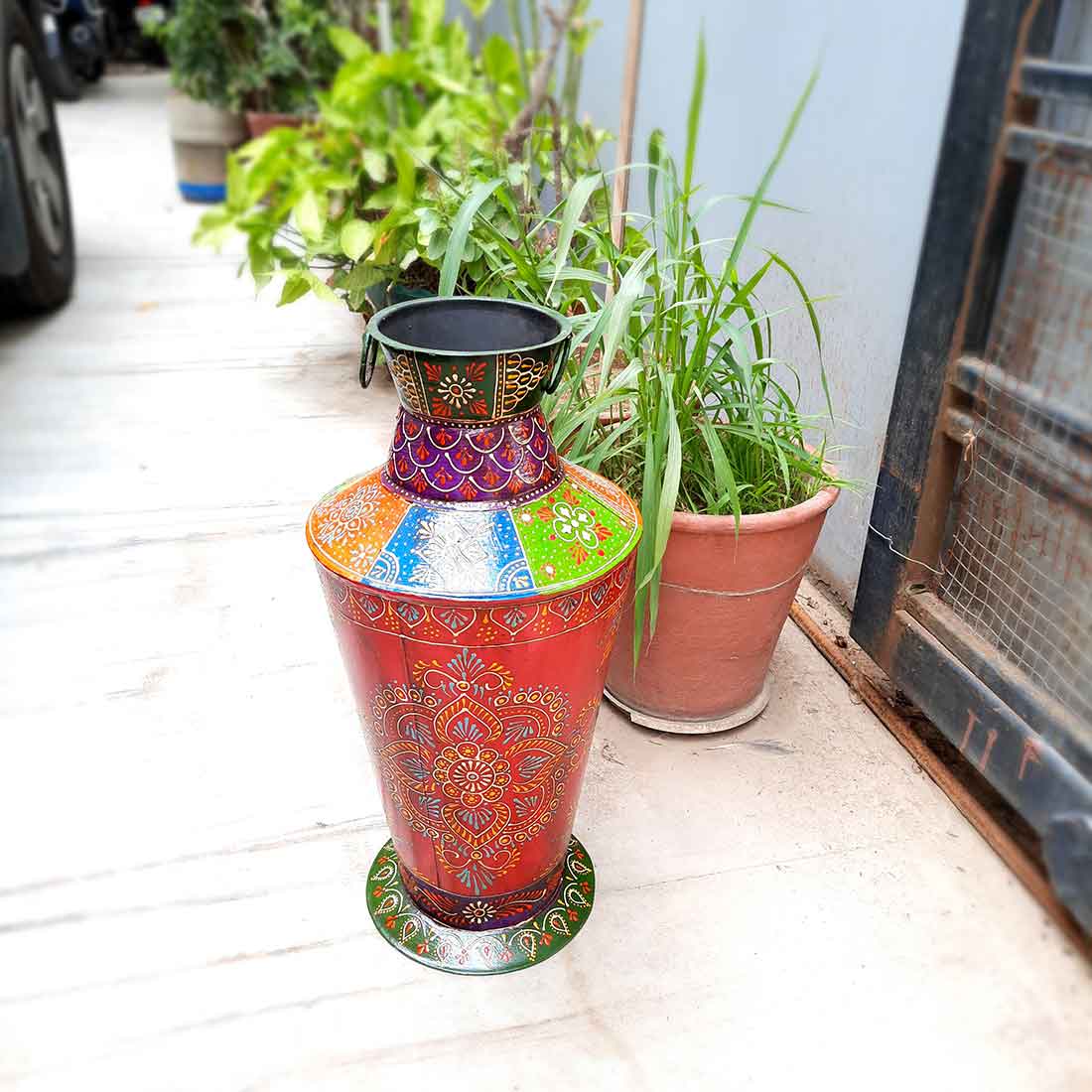 Flower Pots | Corner Big Flower Vase for Living Room - 21 Inch - ApkaMart