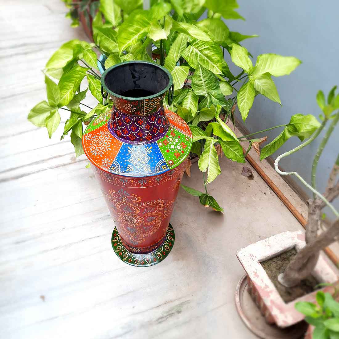 Big Flower Pot - Corner Flower Vase - For Living Room & Entrance - 24 Inch - ApkaMart