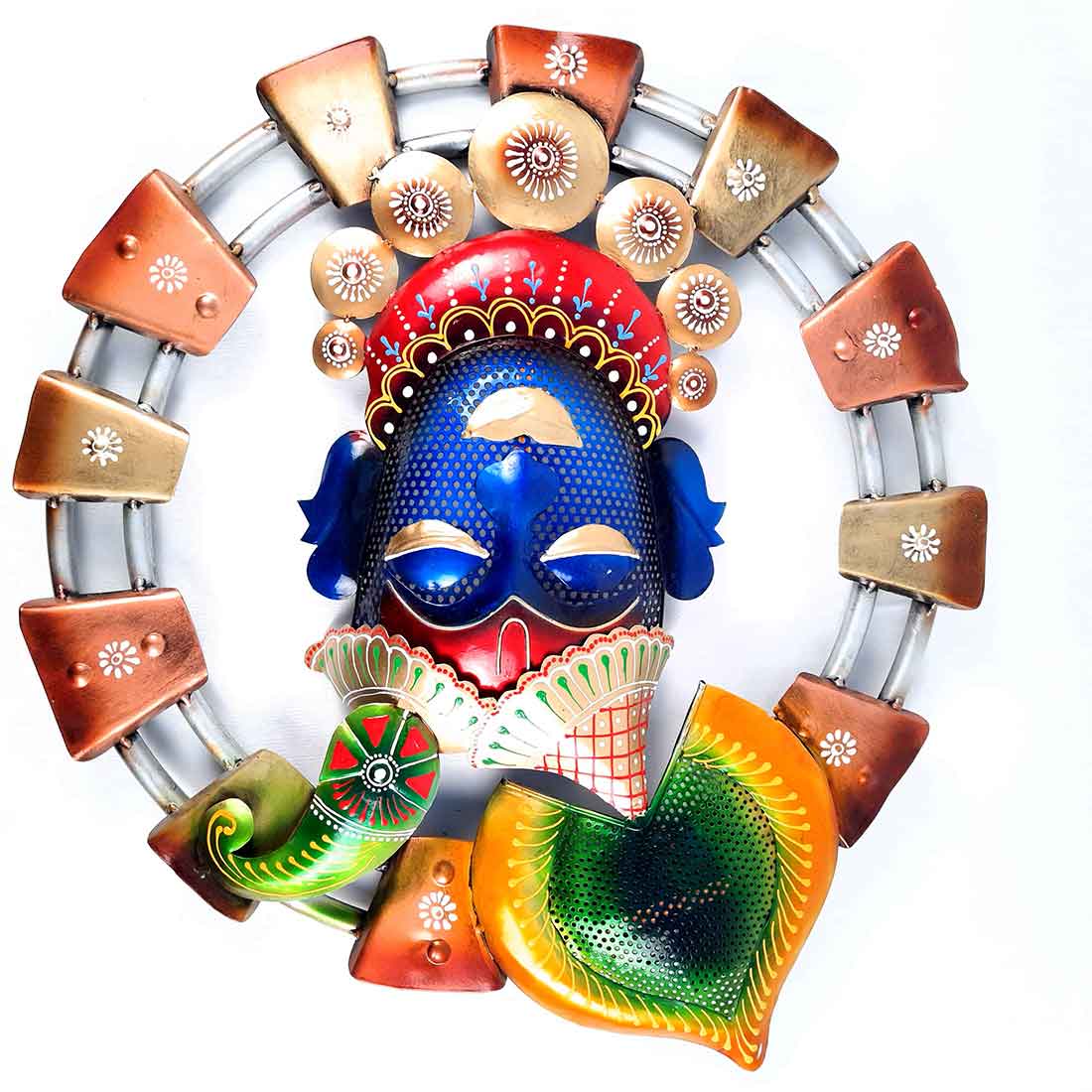 LED Krishna Wall Showpiece - Metal Wall Decor - 21 Inch - ApkaMart