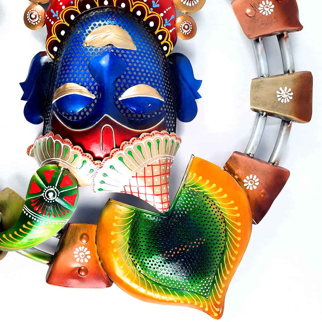 LED Krishna Wall Showpiece - Metal Wall Decor - 21 Inch - ApkaMart
