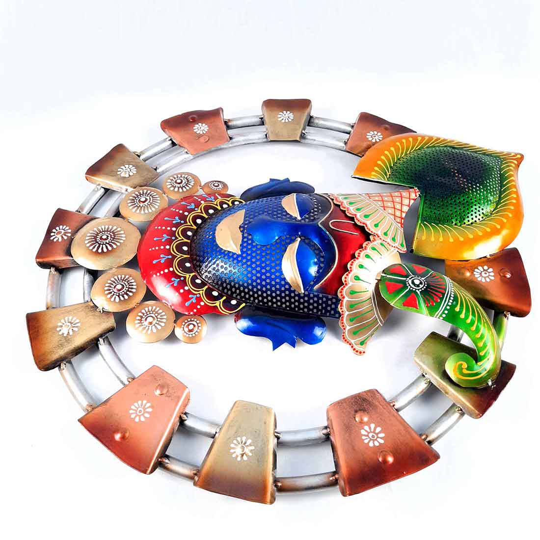 LED Krishna Wall Showpiece - Metal Wall Decor - 21 Inch - ApkaMart
