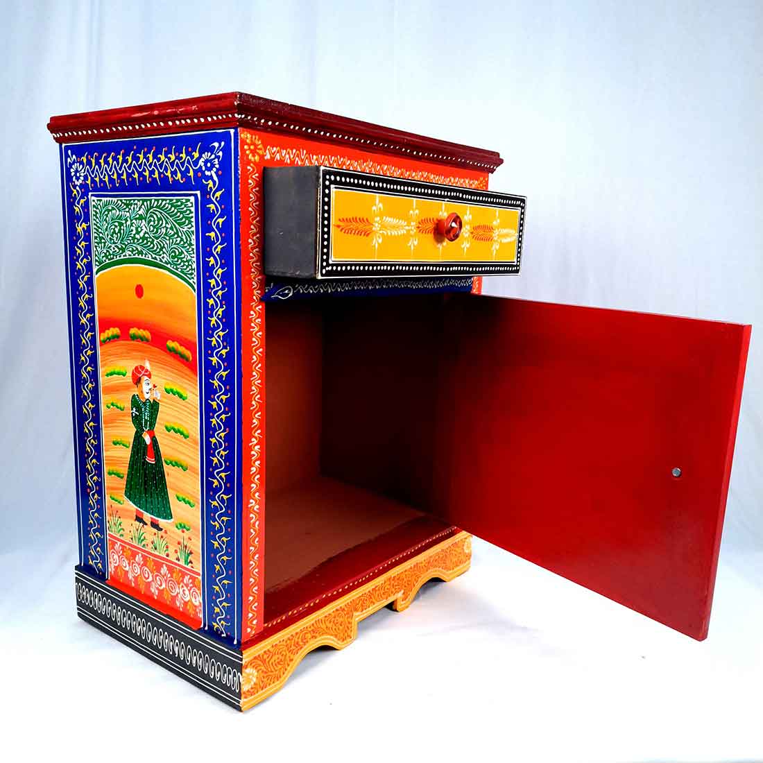 Bedside Table | Side Table with Drawer | for Placing Books & Magazines - 24 Inch - ApkaMart