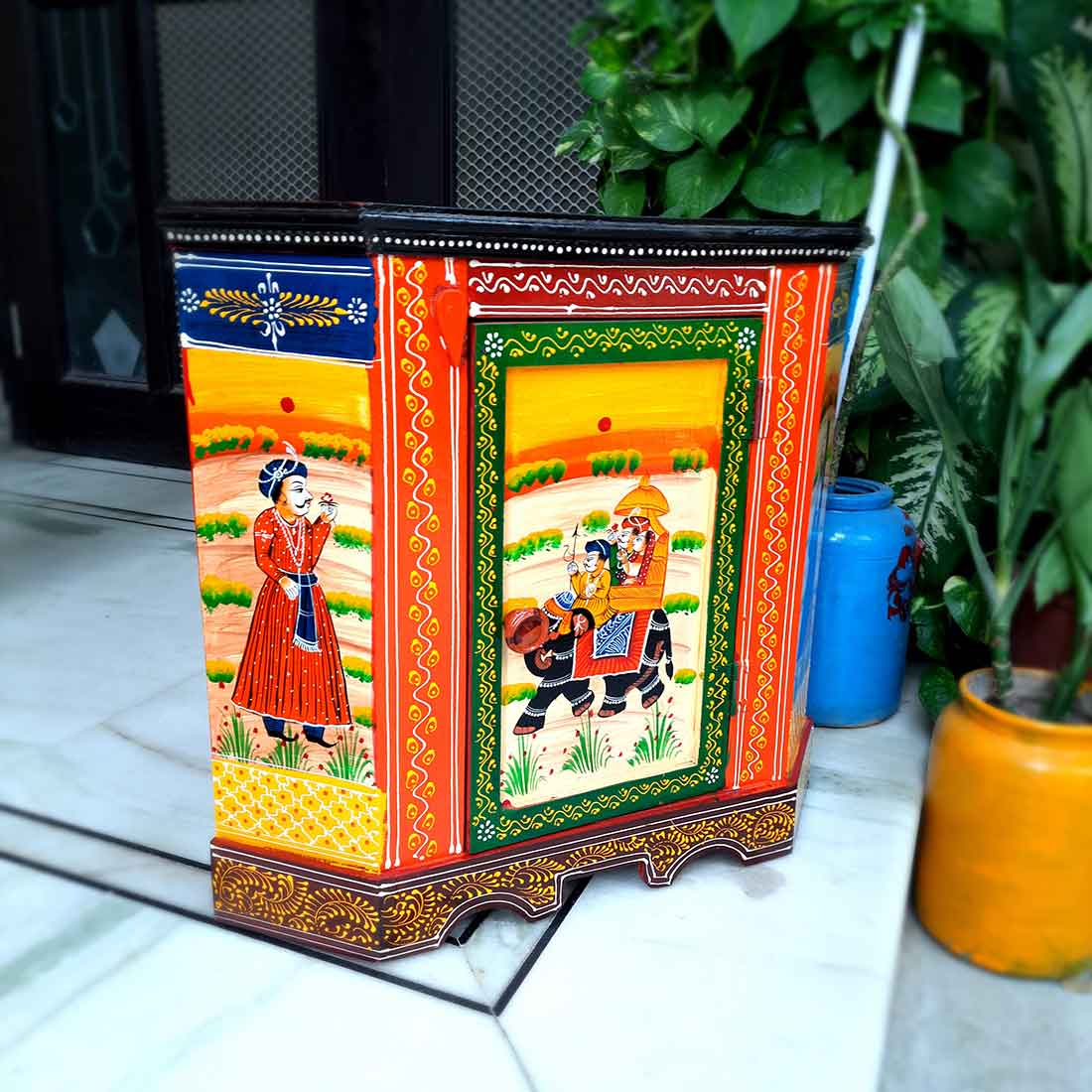 Almirah Corner Rack Corner | Tables for Living Room for Interiors Decor - 18 Inch - ApkaMart
