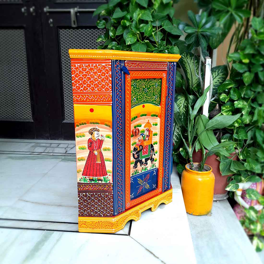 Almirah Corner Rack - Table with Drawer - for Bedroom with Storage - 24 Inch - ApkaMart