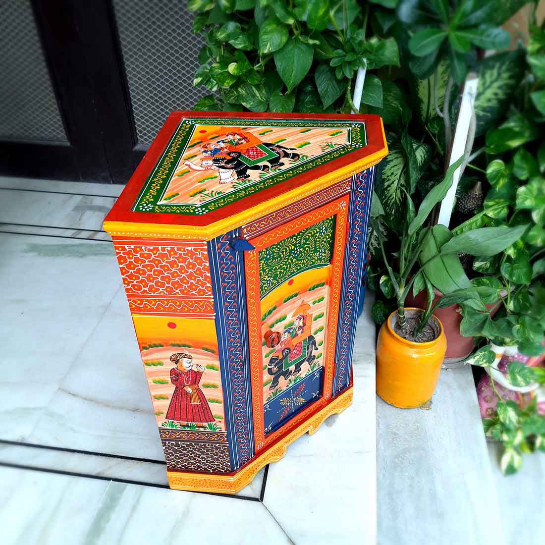 Almirah Corner Rack - Table with Drawer - for Bedroom with Storage - 24 Inch - ApkaMart