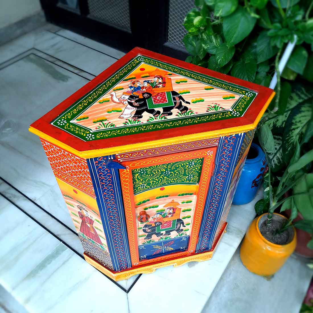 Almirah Corner Rack - Table with Drawer - for Bedroom with Storage - 24 Inch - ApkaMart