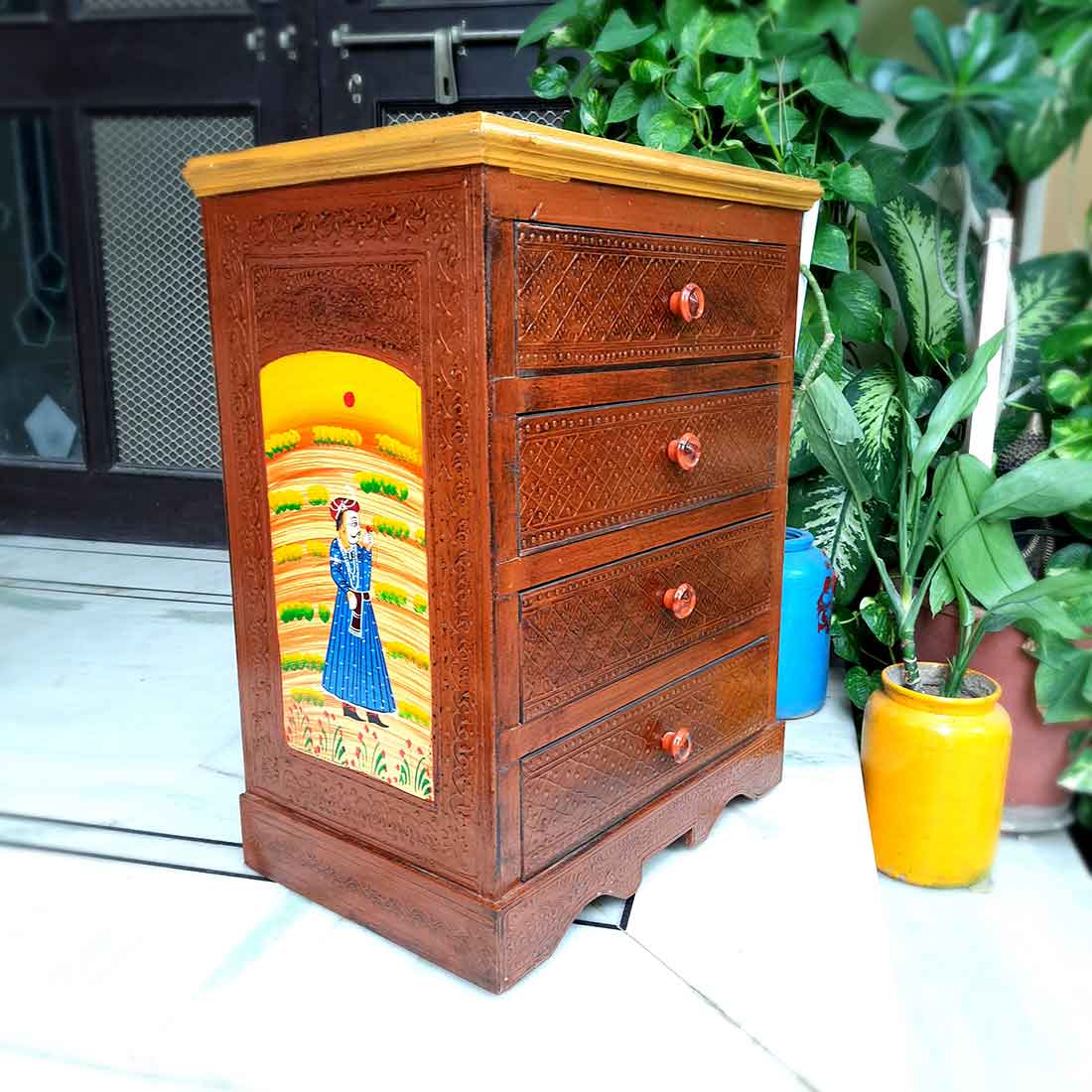 Bed Side Table | Wood Coffee Table | End Tables for Living Room - 24 Inch - ApkaMart