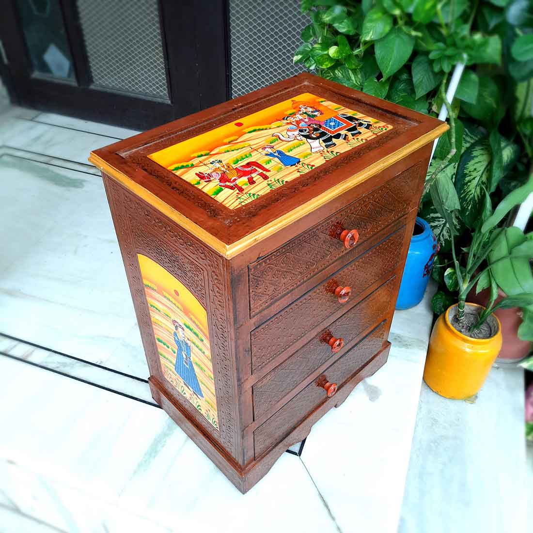 Bed Side Table | Wood Coffee Table | End Tables for Living Room - 24 Inch - ApkaMart