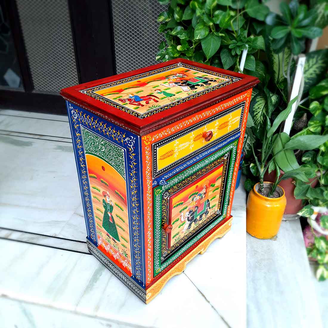 Bedside Table | Side Table with Drawer | for Placing Books & Magazines - 24 Inch - ApkaMart