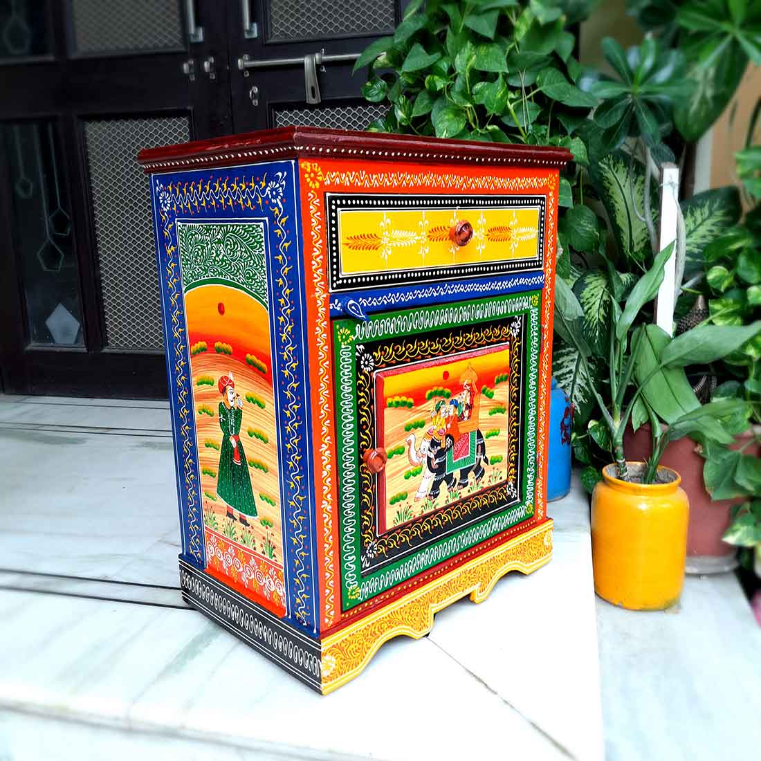 Bedside Table | Side Table with Drawer | for Placing Books & Magazines - 24 Inch - ApkaMart