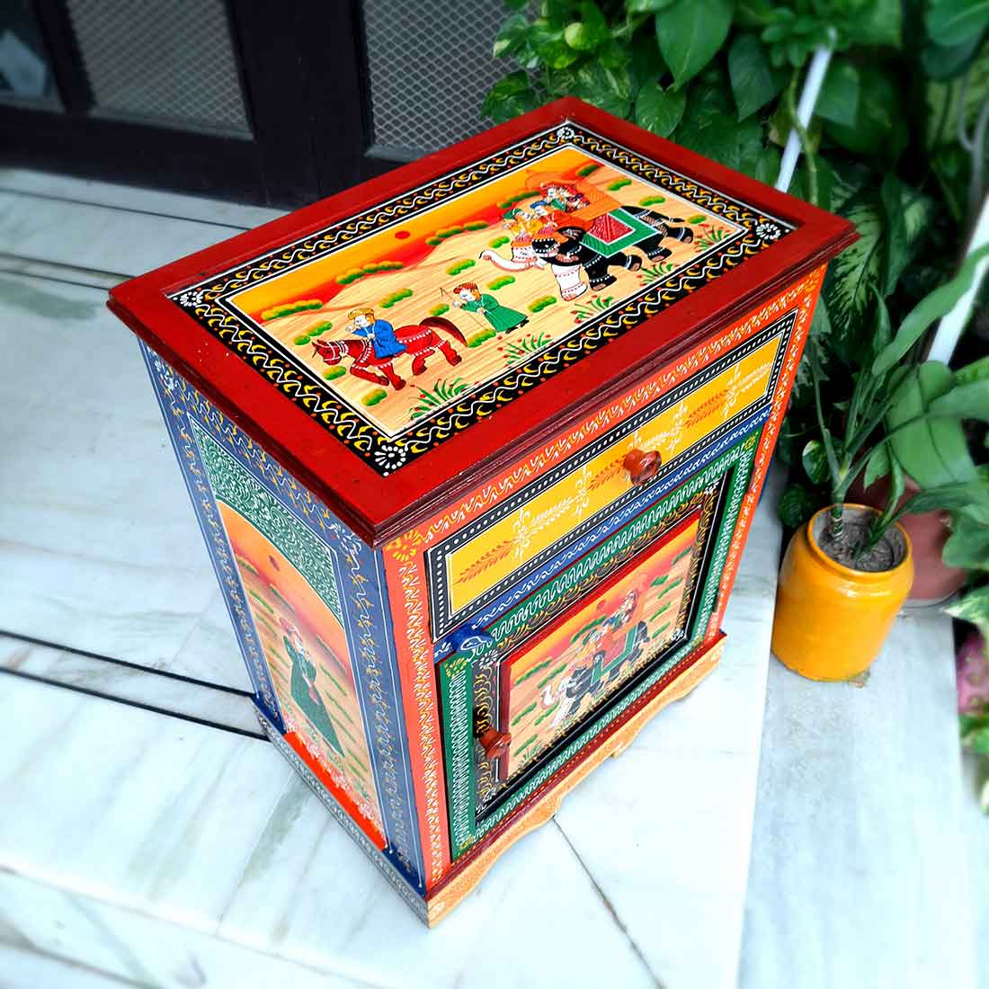 Bedside Table | Side Table with Drawer | for Placing Books & Magazines - 24 Inch - ApkaMart