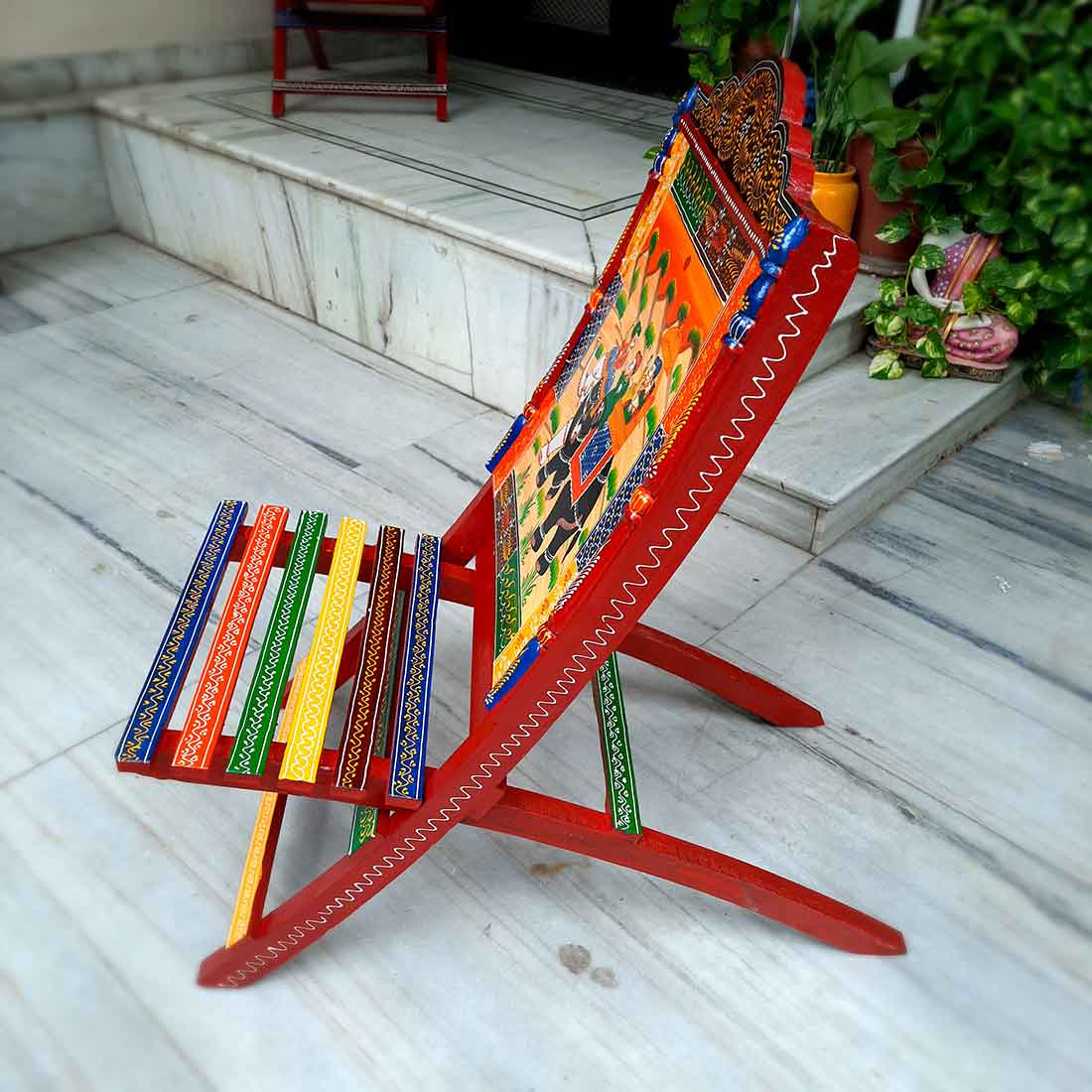 Wooden Chair Set of 2  - for Living Room & Home Decor - 35 Inch - ApkaMart