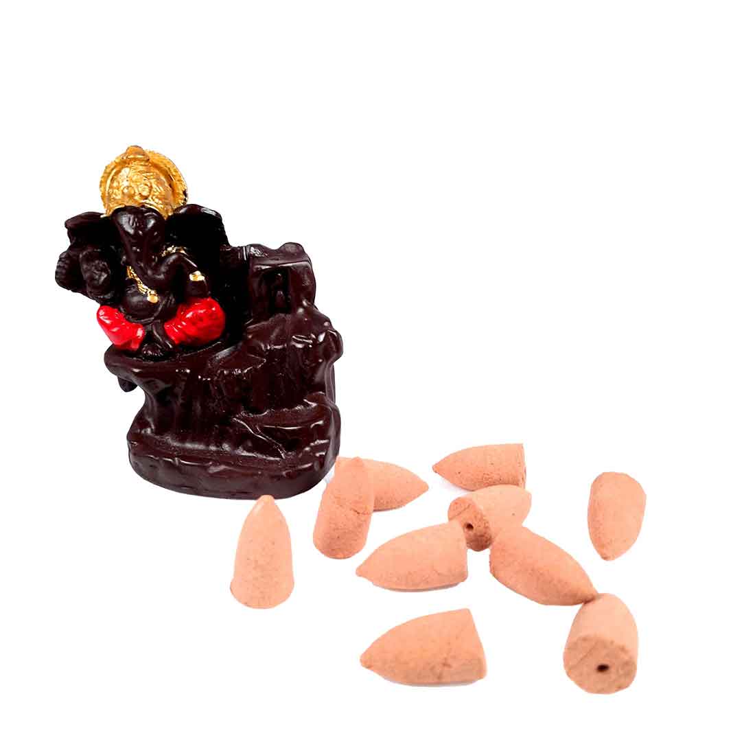 Golden Ganesh Smoke - For Table Decor & Living Room -4 Inch - ApkaMart