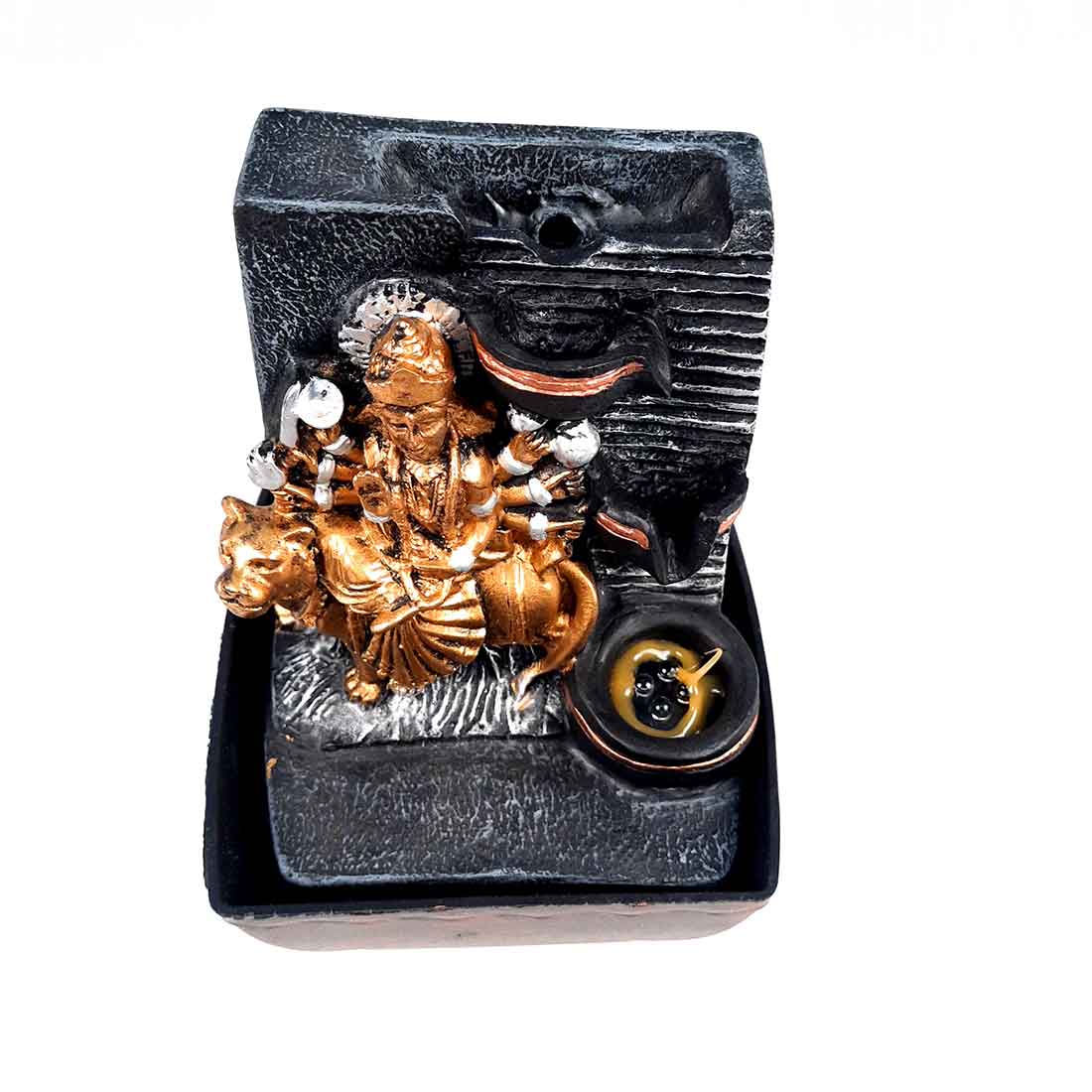 Indoor Water Fountain - Durga Maa LED Water Fountain - for Table Top & Office Decor - 8 Inch - ApkaMart