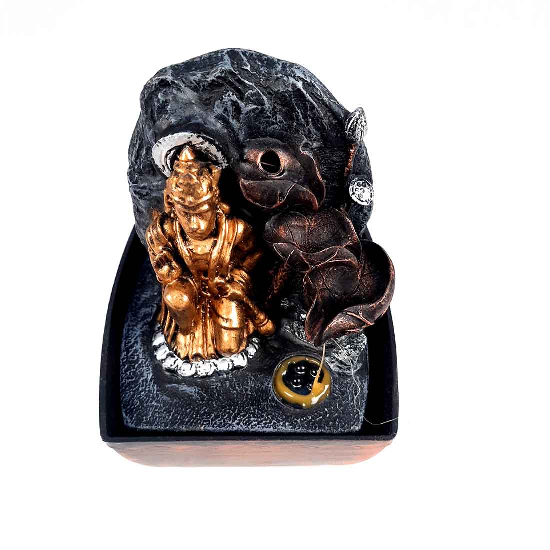 Lord Hanuman LED Water Fountain Showpiece - For Table Decor & Living Room - 8 inch - ApkaMart