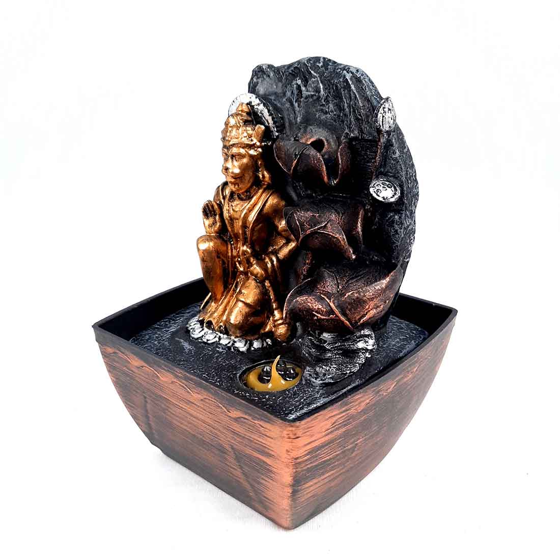 Lord Hanuman LED Water Fountain Showpiece - For Table Decor & Living Room - 8 inch - ApkaMart