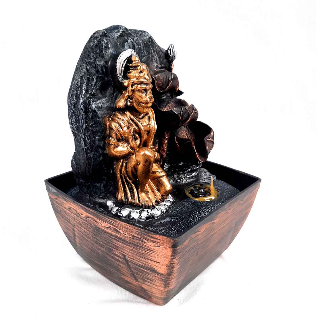 Lord Hanuman LED Water Fountain Showpiece - For Table Decor & Living Room - 8 inch - ApkaMart