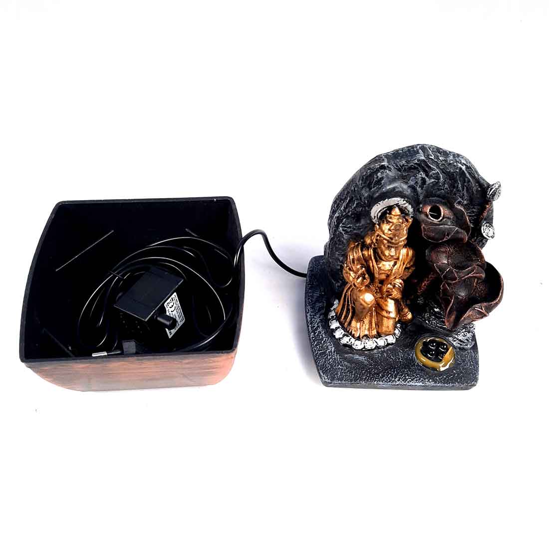 Lord Hanuman LED Water Fountain Showpiece - For Table Decor & Living Room - 8 inch - ApkaMart