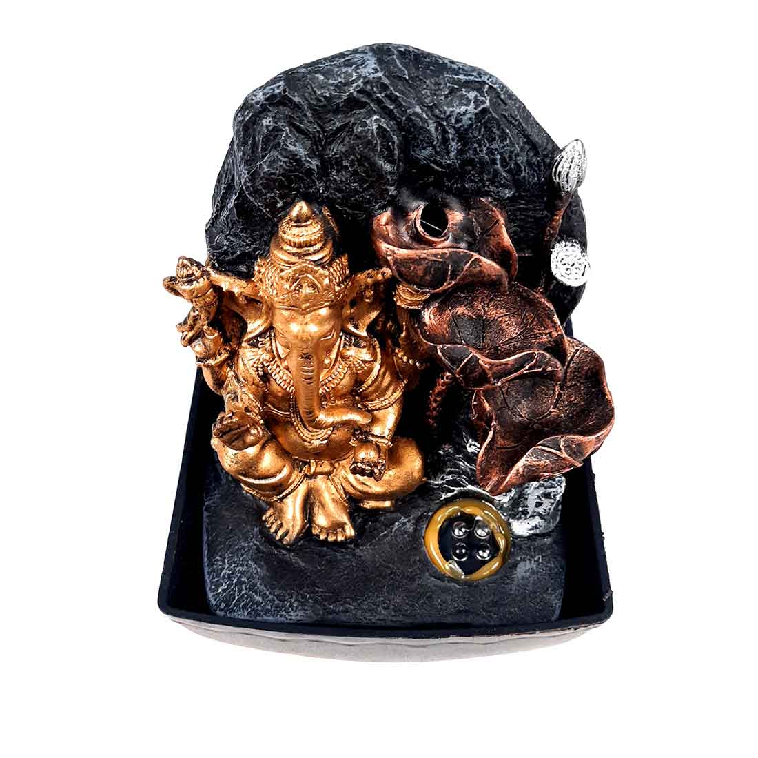 Water Fountains with LED Lights - Ganesh Design | Indoor Table Top Waterfall Fountain |  Water fall For Vastu - For Tabletop, Living Room, Garden, Office, Home Decoration & Gifts - 8 inch - Apkamart #Style_Design 2